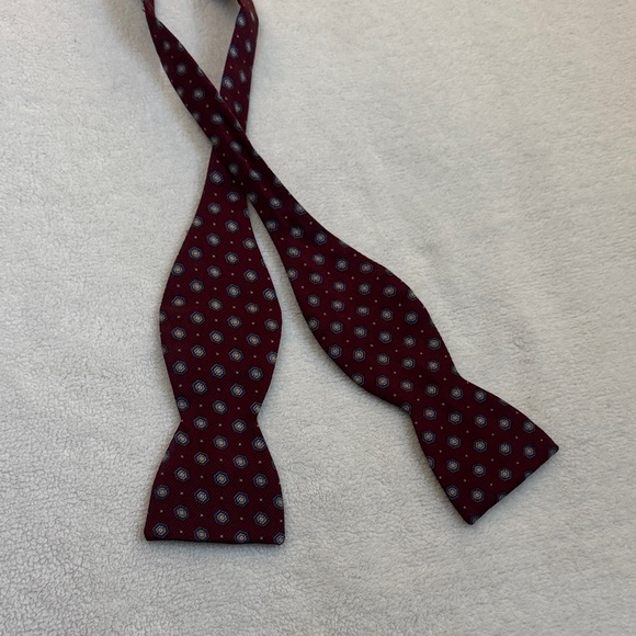 all beau ties ltd Other - Classic Burgundy Polka Dot Silk Bow Tie by Beau Ties Ltd of Vermont